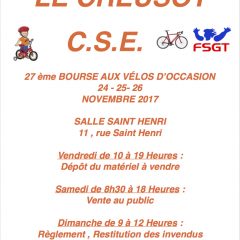 Bourse aux vélos du C.S.E au Creusot