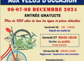 LA BOURSE AUX VELOS D’OCCASION  de CHALON/SAÔNE c’est les 06_07_08 décembre