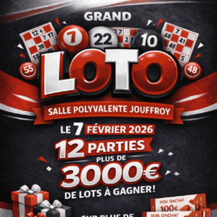 Aujourd&rsquo;hui Grand Loto Creusot Cyclisme à partir de 18h, Salle Polyvalente Jouffroy, rue Jouffroy, 71200 Le Creusot