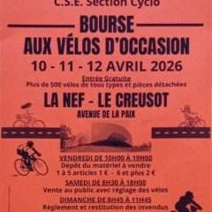 Bourse aux vélos d&rsquo;occasion CSE Section Cyclo 10/11/12 Avril 2026 LA NEF Le Creusot